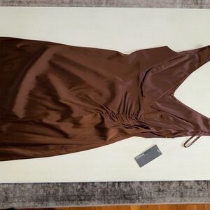 Donna Ricco Nut Brown Dress